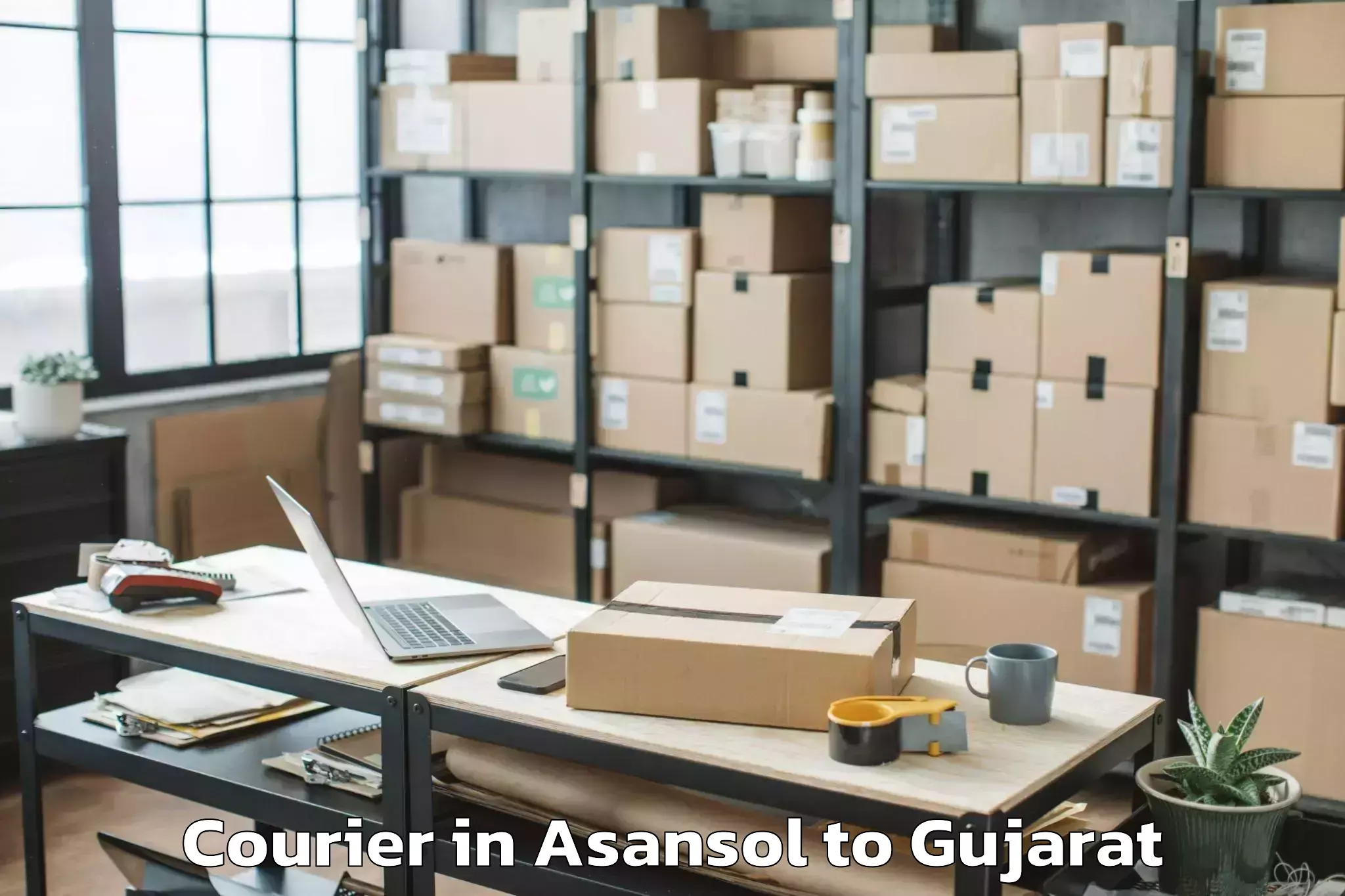 Get Asansol to Bhiloda Courier